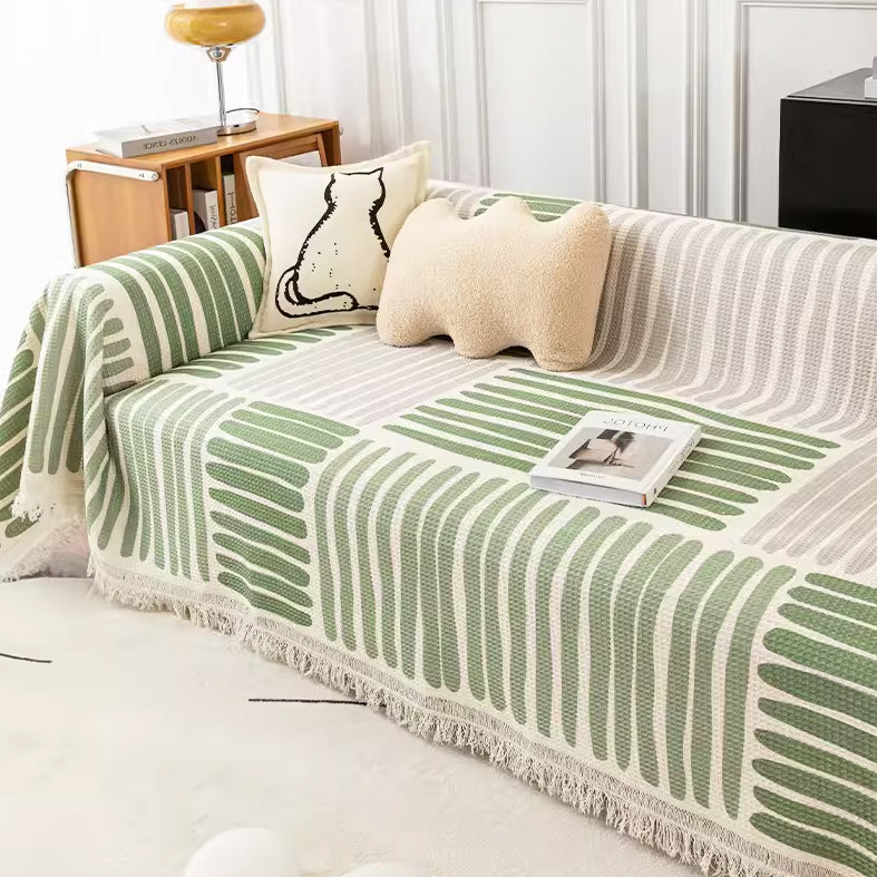 18design casual fringe sofa cover