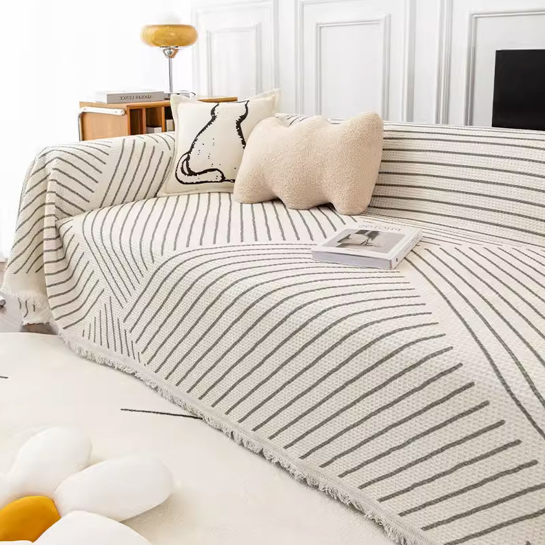 18design casual fringe sofa cover
