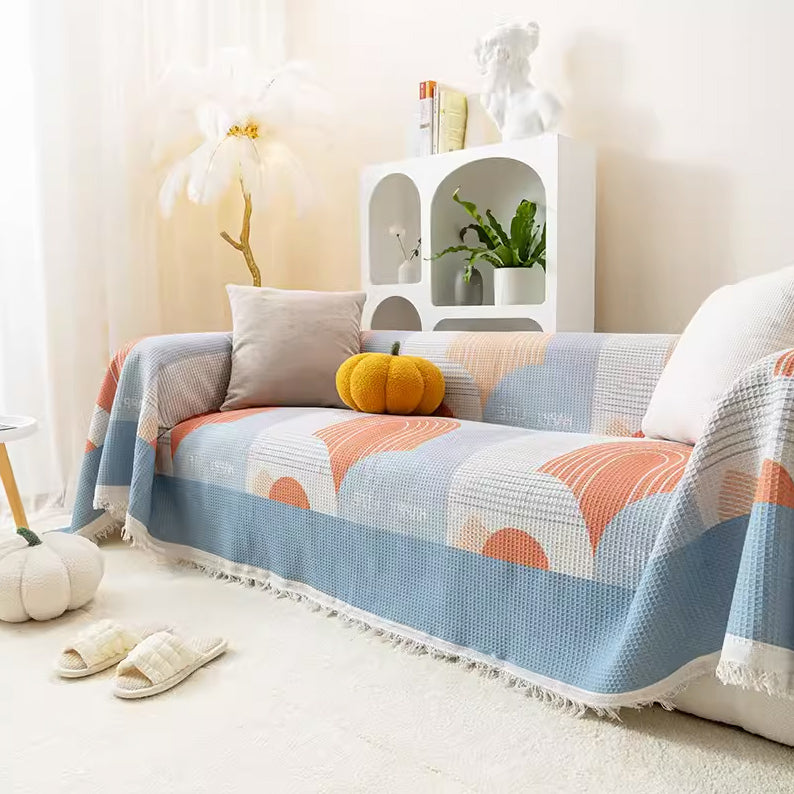 18design casual fringe sofa cover