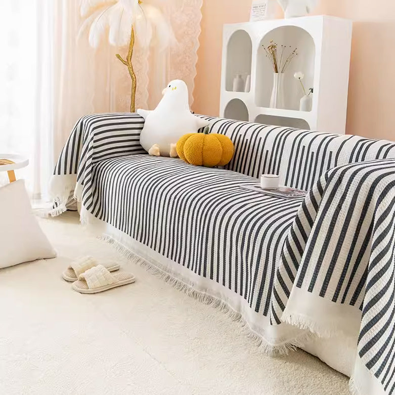18design casual fringe sofa cover