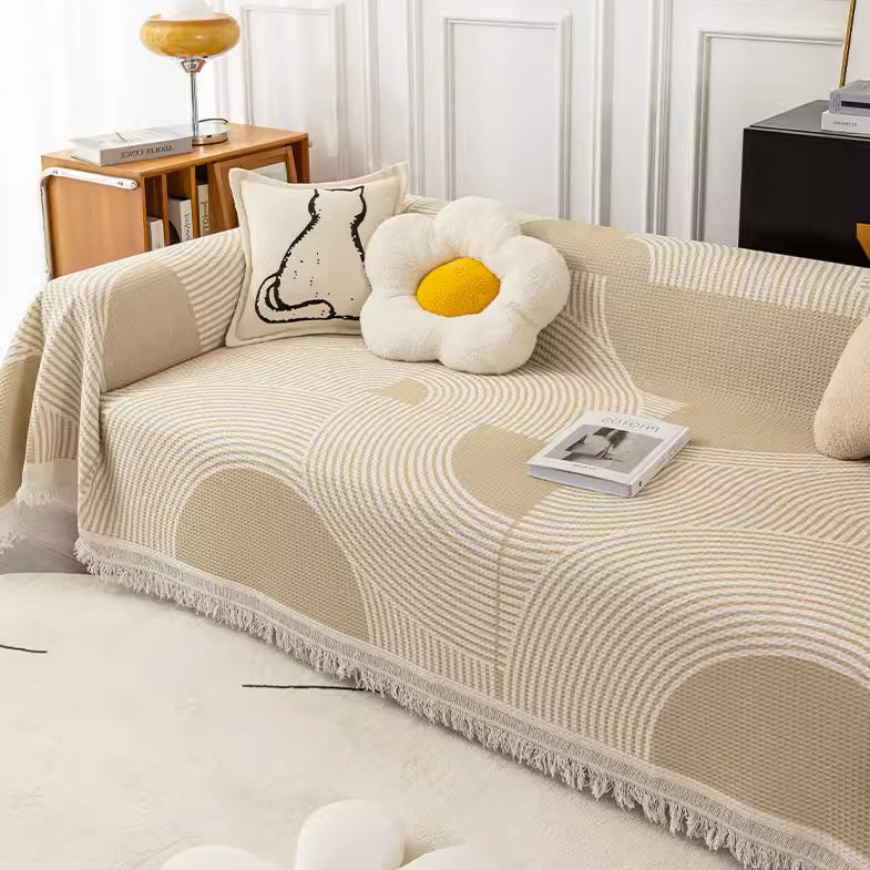 18design casual fringe sofa cover
