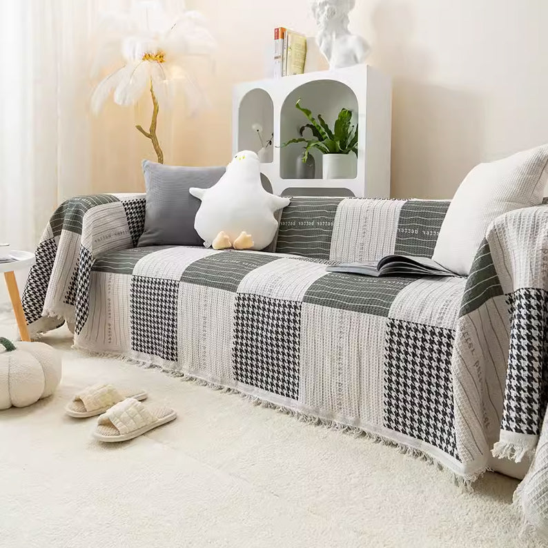 18design casual fringe sofa cover