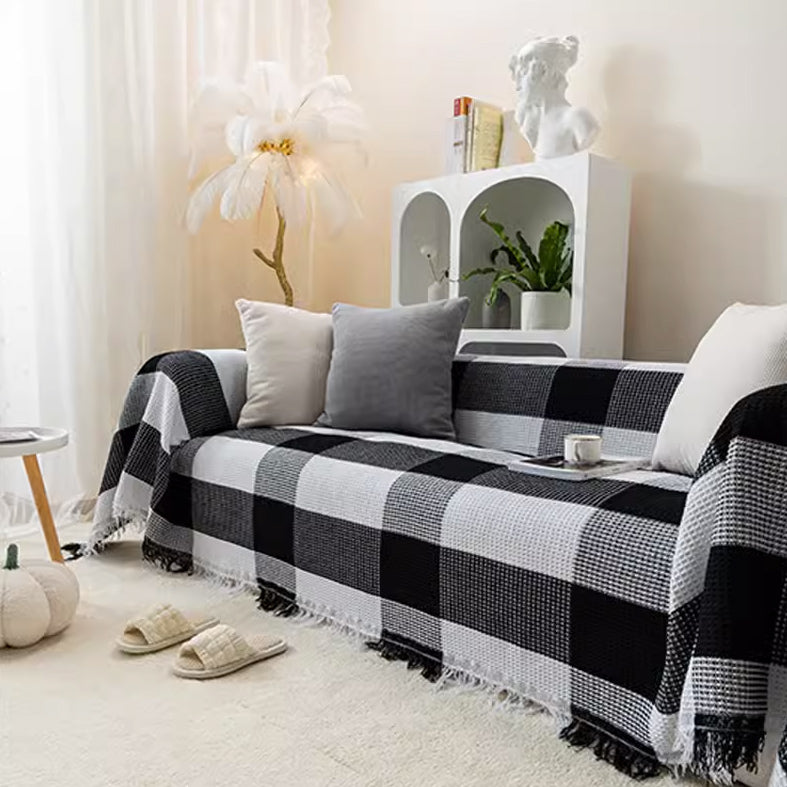 18design casual fringe sofa cover