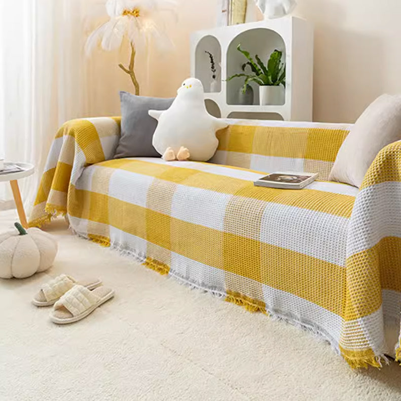 18design casual fringe sofa cover