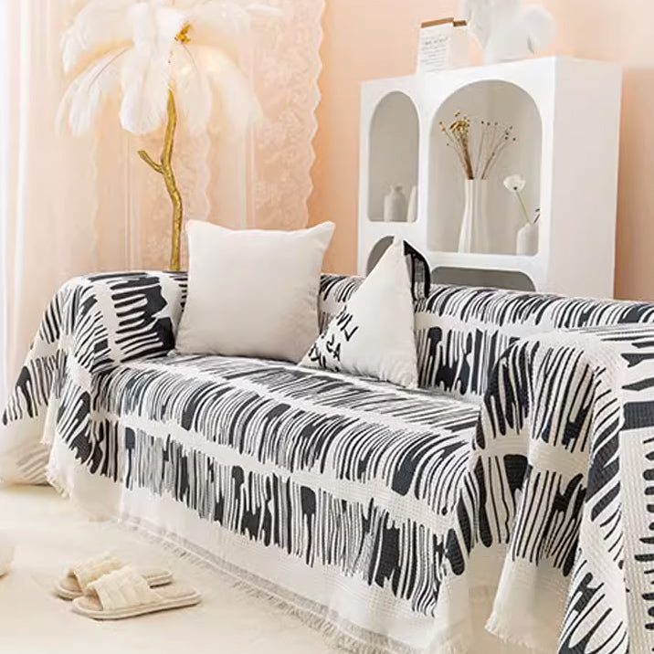 18design casual fringe sofa cover