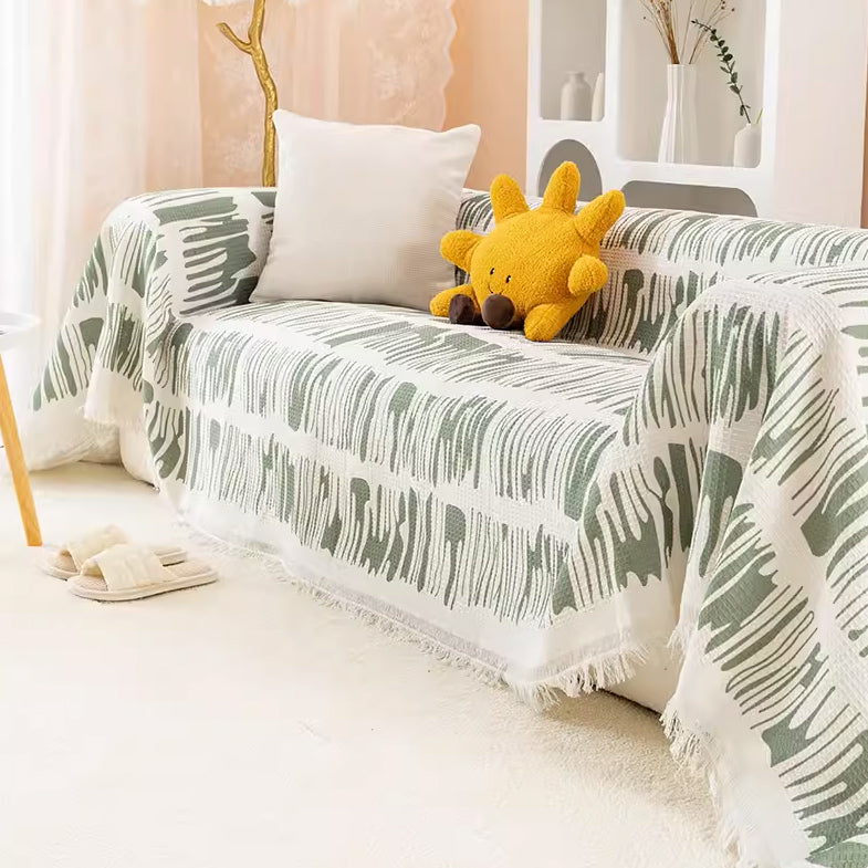 18design casual fringe sofa cover