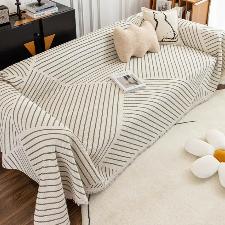 18design casual fringe sofa cover