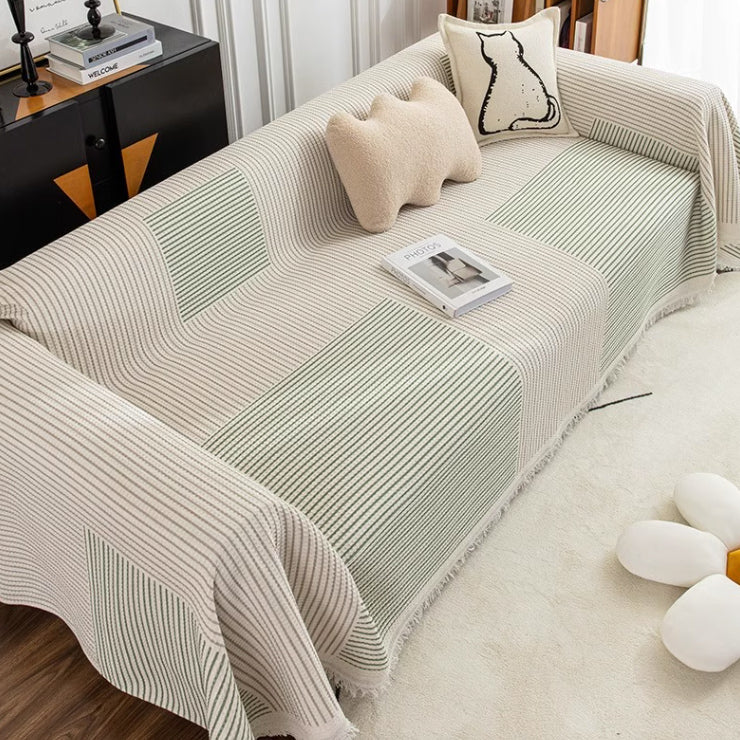 18design casual fringe sofa cover