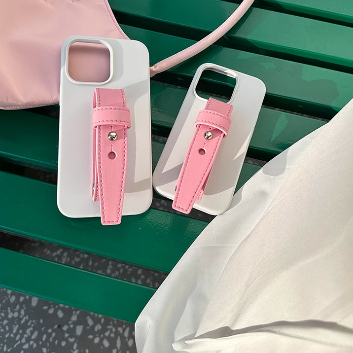 4color leather belt strap iPhone case