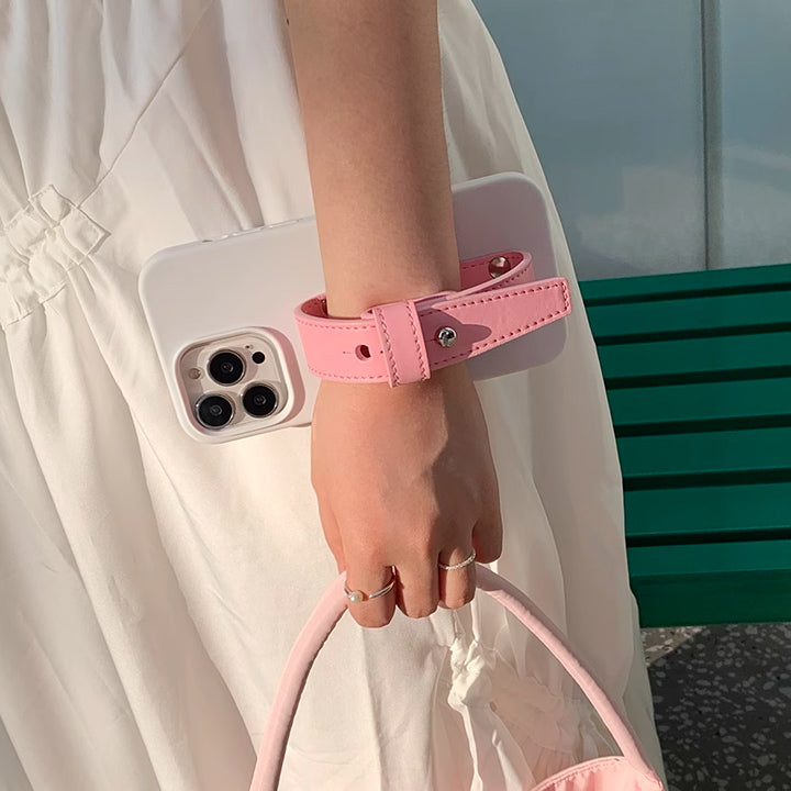 4color leather belt strap iPhone case