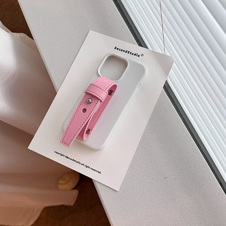 4color leather belt strap iPhone case