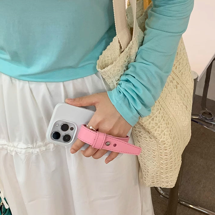 4color leather belt strap iPhone case