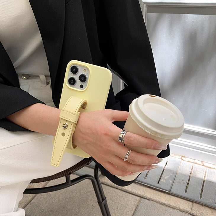 4color leather belt strap iPhone case