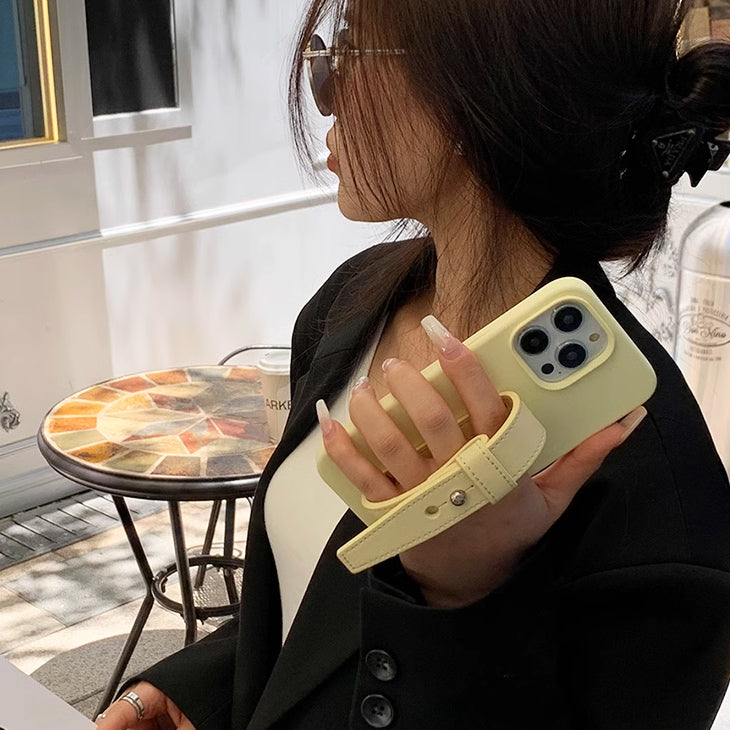 4color leather belt strap iPhone case