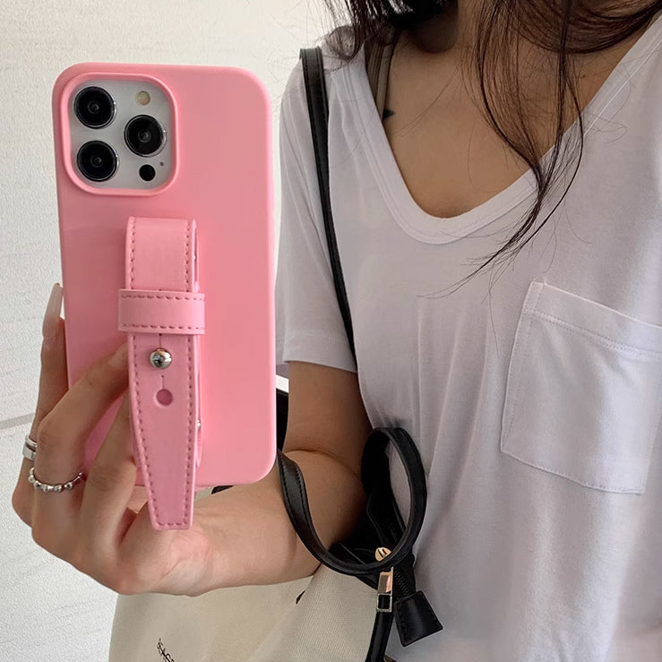 4color leather belt strap iPhone case