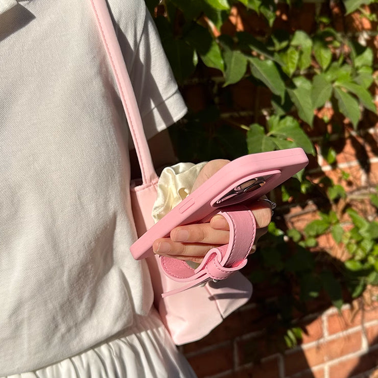 4color leather belt strap iPhone case