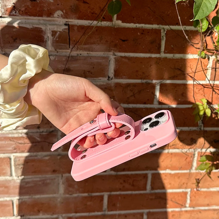 4color leather belt strap iPhone case