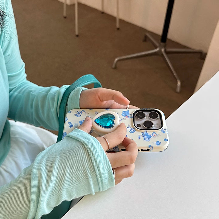 diamond grip flower iPhone case