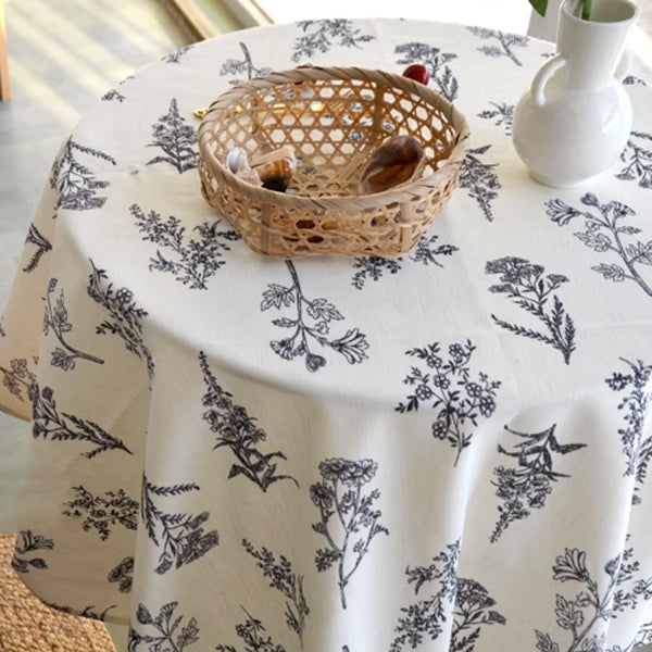 country flower table cloth