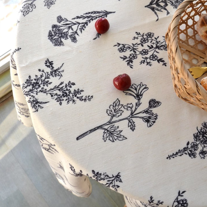 country flower table cloth