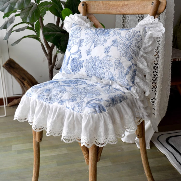 french flower chair cover & cushion