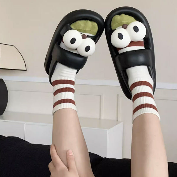4color big eyes rubber room shoes