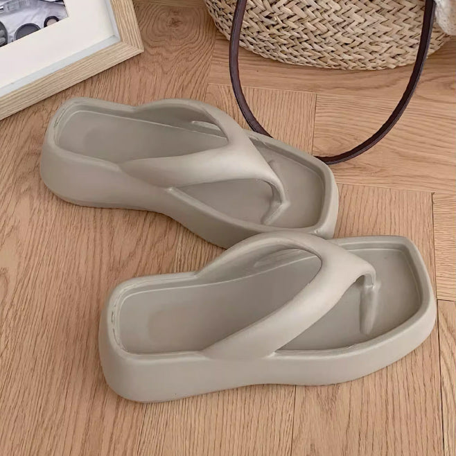 5color platform rubber room shoes