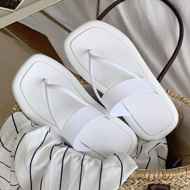 4color thin strap rubber room shoes