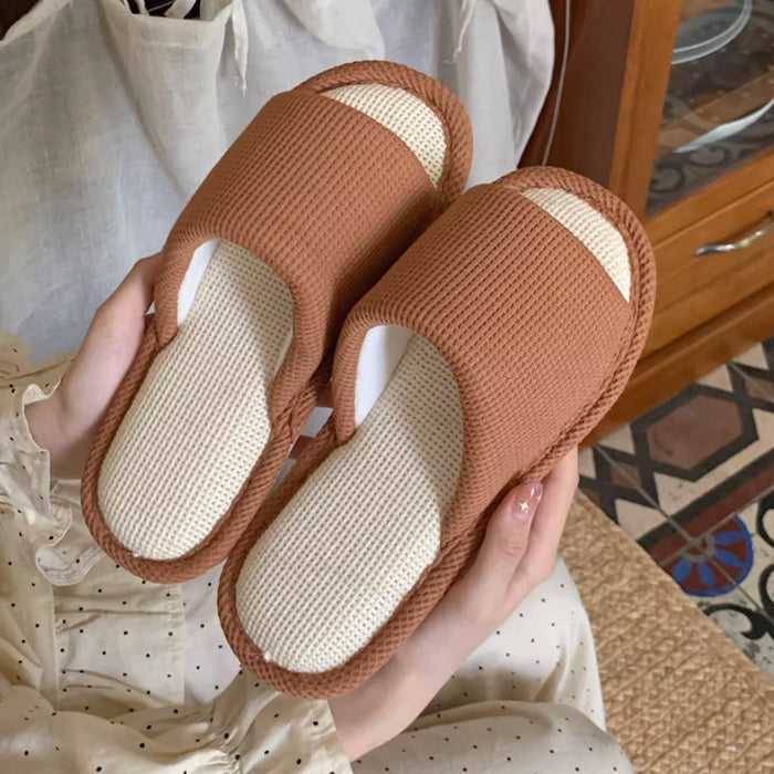 3color rubber sole summer room shoes