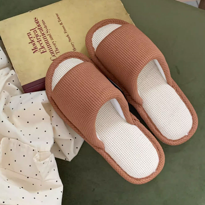 3color rubber sole summer room shoes