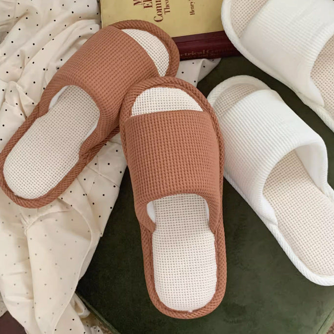 3color rubber sole summer room shoes