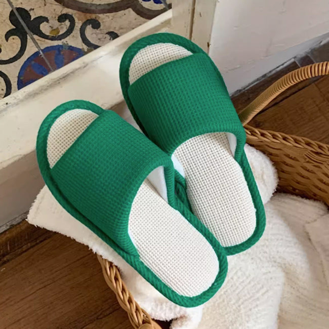 3color rubber sole summer room shoes