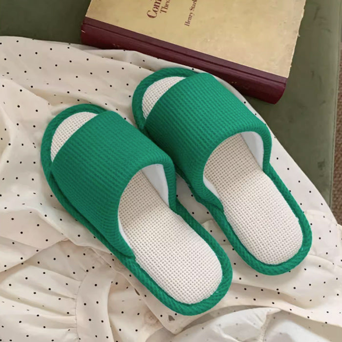 3color rubber sole summer room shoes