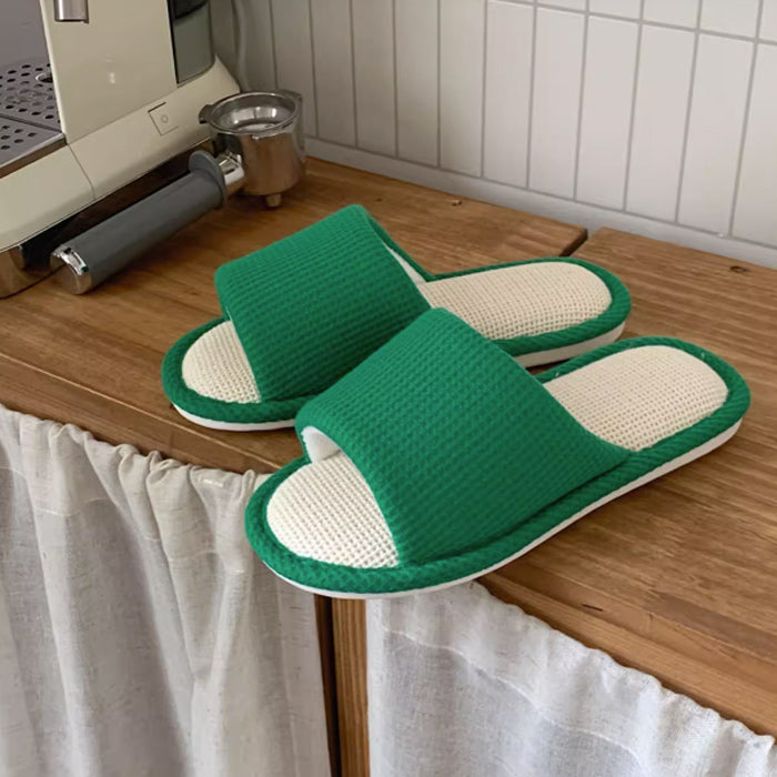 3color rubber sole summer room shoes