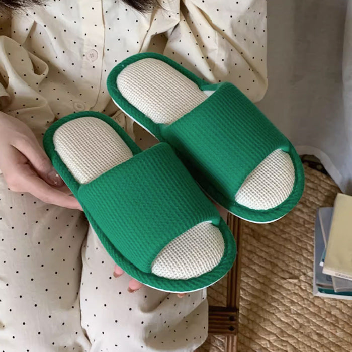 3color rubber sole summer room shoes