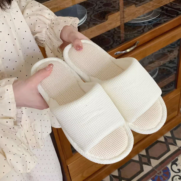 3color rubber sole summer room shoes