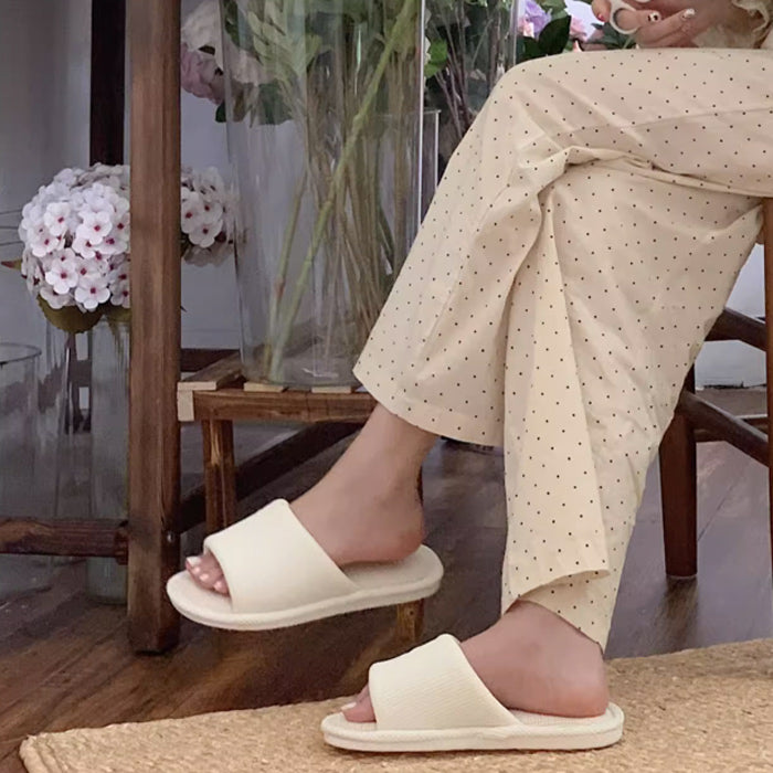 3color rubber sole summer room shoes