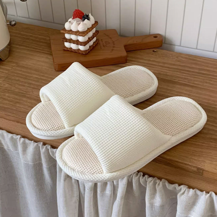 3color rubber sole summer room shoes