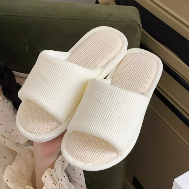 3color rubber sole summer room shoes