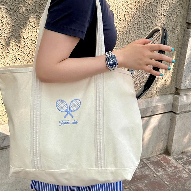 tennis club tote bag