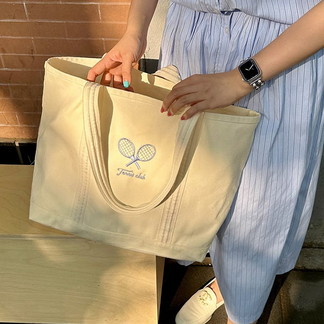 tennis club tote bag