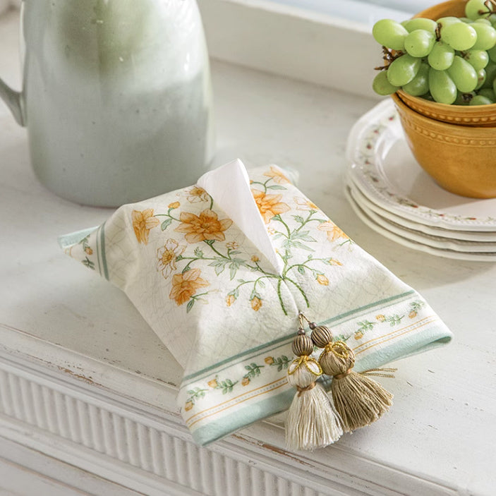 luxury flower tissue case