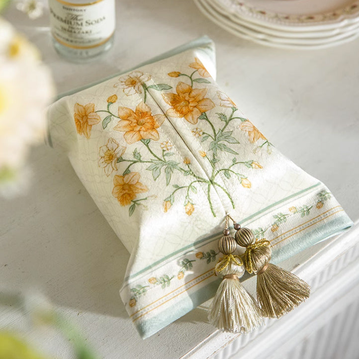 luxury flower tissue case