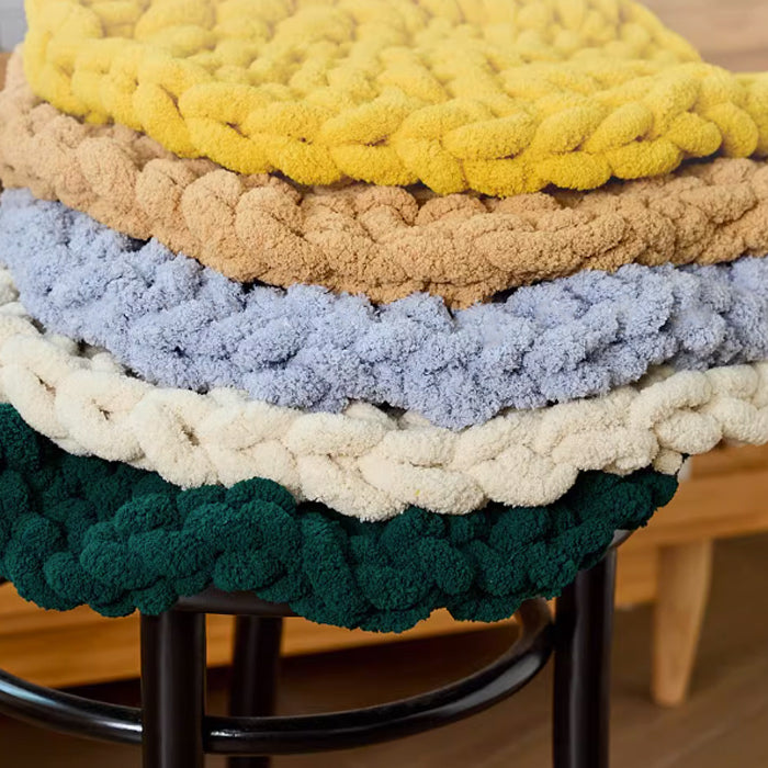 5color knit round cushion