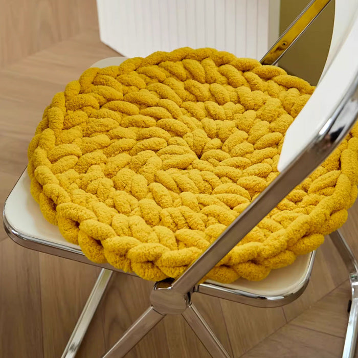 5color knit round cushion