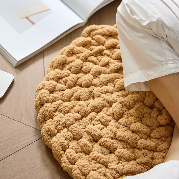 5color knit round cushion