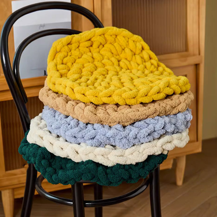 5color knit round cushion