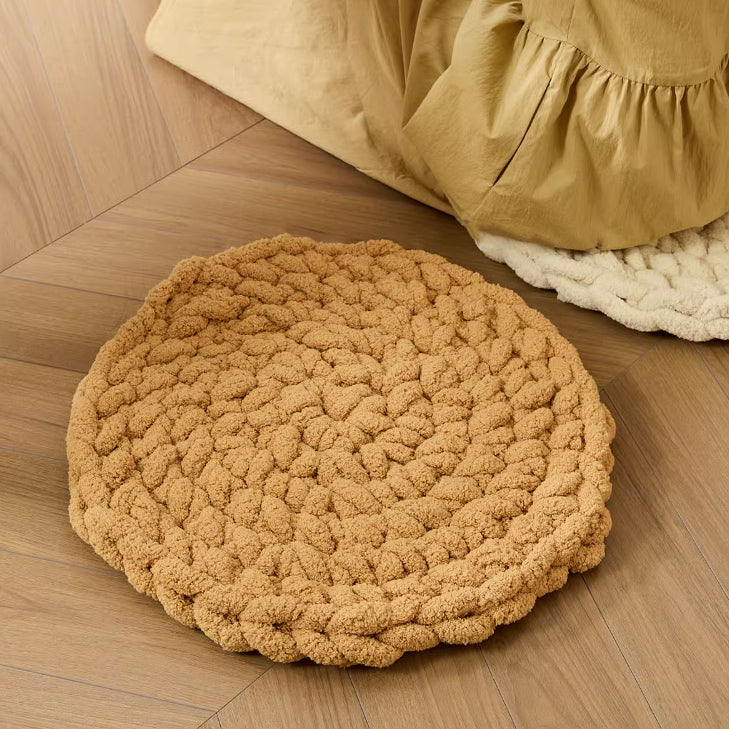 5color knit round cushion