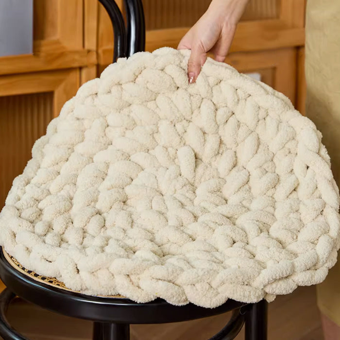 5color knit round cushion