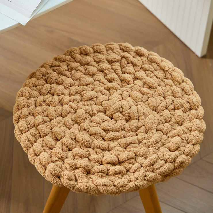 5color knit round cushion